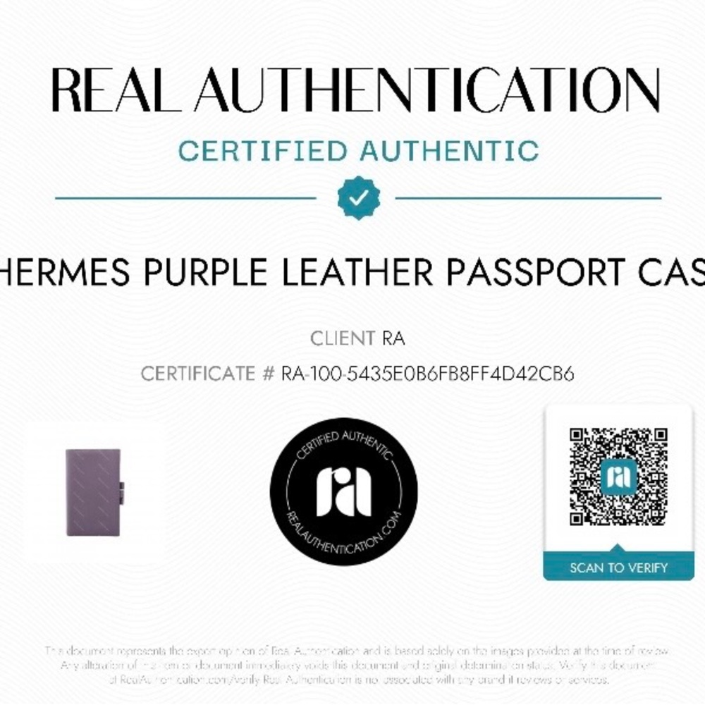 Hermes Leather Single Agenda Passport Holder Lavender - Picture 5 of 5